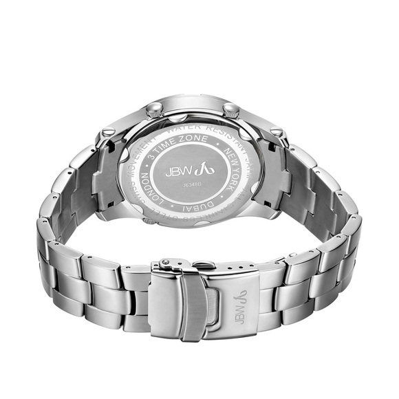 JBW Men's Jet Setter III Diamond (1 ct.t.w.) Stainless Steel Watch - Picture 2 of 3